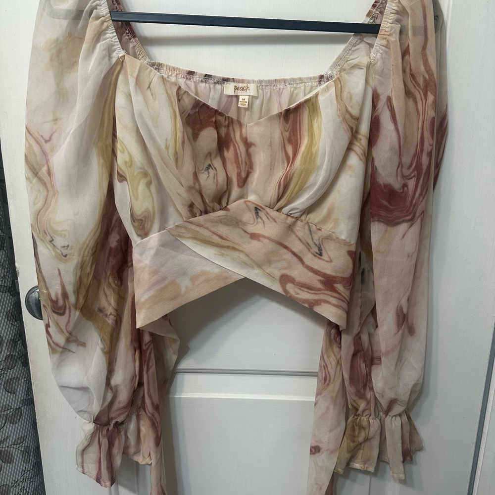 Women's Marble Print Top